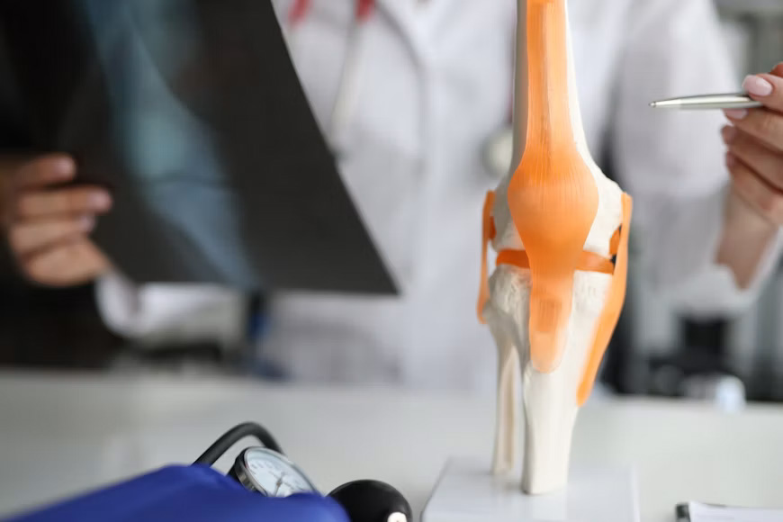 Surgeons during an arthroscopy workshop